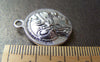 Accessories - 4 Pcs Antique Silver Classic Lady And Bird Round Pendants Charms 22mm A4631