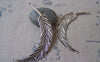 Accessories - 4 Pcs Antique Silver Super Large Feather Pendants 16x90mm A4448