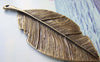 Accessories - 4 Pcs Leaf Pendants Antique Bronze Charms Heavy Weight 31x81mm A424