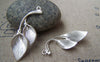 Accessories - 4 Pcs Matte Silver Brass Calla Lily Flower Charms Pendants 14x33mm A1028