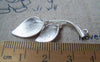 Accessories - 4 Pcs Matte Silver Brass Calla Lily Flower Charms Pendants 14x33mm A1028