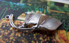 Accessories - 4 Pcs Matte Silver Brass Calla Lily Flower Charms Pendants 14x33mm A1028