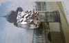 Accessories - 4 Pcs Matte Silver Tone Brass Filigree Round Base Settings Match 15mm Cameo A7169
