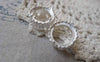 Accessories - 4 Pcs Matte Silver Tone Brass Filigree Round Base Settings Match 15mm Cameo A7169