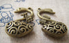 Accessories - 4 Pcs Of Antique Bronze 3 Dimensional Bow Tie Swan Charms Pendants 20x35mm A1794