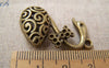 Accessories - 4 Pcs Of Antique Bronze 3 Dimensional Bow Tie Swan Charms Pendants 20x35mm A1794