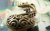 Accessories - 4 Pcs Of Antique Bronze 3 Dimensional Bow Tie Swan Charms Pendants 20x35mm A1794