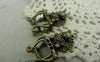 Accessories - 4 Pcs Of Antique Bronze 3D Bear Doll Chair Charms Pendant 12x18x42mm A5887
