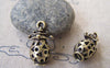 Accessories - 4 Pcs Of Antique Bronze 3D Filigree Lantern Pendant Charms 11x24mm A622
