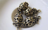 Accessories - 4 Pcs Of Antique Bronze 3D Filigree Lantern Pendant Charms 11x24mm A622