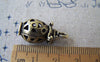 Accessories - 4 Pcs Of Antique Bronze 3D Filigree Lantern Pendant Charms 11x24mm A622