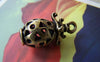 Accessories - 4 Pcs Of Antique Bronze 3D Filigree Lantern Pendant Charms 11x24mm A622