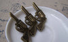 Accessories - 4 Pcs Of Antique Bronze 3D Handgun Charms Pendants 23x63mm A1215