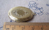 Accessories - 4 Pcs Of Antique Bronze Brass Cross Oval Flat Photo Locket Charms 22x29mm A3545