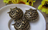 Accessories - 4 Pcs Of Antique Bronze Filigree 3D Owl Head Pendants 26mm A127