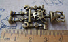 Accessories - 4 Pcs Of Antique Bronze Filigree 3D Robot Charms Pendants 24x45mm A702