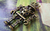 Accessories - 4 Pcs Of Antique Bronze Filigree 3D Robot Charms Pendants 24x45mm A702