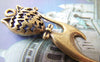 Accessories - 4 Pcs Of Antique Bronze Filigree Bow Cat Pendants Charms 18x44mm A1801