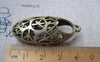 Accessories - 4 Pcs Of Antique Bronze Filigree Peace Symbol 3D Charms Pendants 19x44mm A439