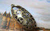 Accessories - 4 Pcs Of Antique Bronze Filigree Peace Symbol 3D Charms Pendants 19x44mm A439