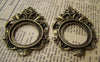 Accessories - 4 Pcs Of Antique Bronze Filigree Round Cameo Base Settings Match 30mm Cab A3514