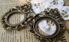 Accessories - 4 Pcs Of Antique Bronze Filigree Round Cameo Base Settings Match 30mm Cab A3514