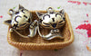 Accessories - 4 Pcs Of Antique Bronze Filigree Smile Cat Pendants Charms 20x21mm A1803