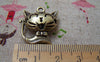 Accessories - 4 Pcs Of Antique Bronze Filigree Smile Cat Pendants Charms 20x21mm A1803