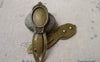 Accessories - 4 Pcs Of Antique Bronze Hair Clips Base Settings Match 18x25mm Cabochon A6913