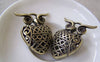 Accessories - 4 Pcs Of Antique Bronze Huge Filigree 3D Owl Pendants 26x36mm A1873