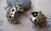 Accessories - 4 Pcs Of Antique Bronze Huge Filigree Crescent Moon Pendants Charms 25x25mm A401
