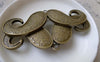 Accessories - 4 Pcs Of Antique Bronze Huge Moustache Pendant Charms 30x75mm A7029