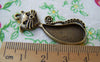 Accessories - 4 Pcs Of Antique Bronze Lovely Bezel Cat Charms 19x38mm A2080