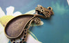 Accessories - 4 Pcs Of Antique Bronze Lovely Bezel Cat Charms 19x38mm A2080