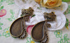 Accessories - 4 Pcs Of Antique Bronze Lovely Bezel Cat Charms 19x38mm A2080