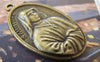 Accessories - 4 Pcs Of Antique Bronze Nun Pendants Charms 25x43mm A5266