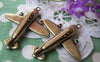 Accessories - 4 Pcs Of Antique Bronze Plane Charms 38x38mm A3066