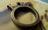 Accessories - 4 Pcs Of Antique Bronze Ring Charms Pendant 22x28mm A3338