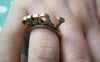Accessories - 4 Pcs Of Antique Bronze Ring Charms Pendant 22x28mm A3338