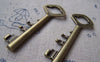 Accessories - 4 Pcs Of Antique Bronze Skeleton Key Pendants Charms HEAVY 28x78mm A169