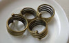Accessories - 4 Pcs Of Antique Bronze Spring Ring Findings 19mm A6386