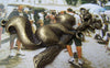 Accessories - 4 Pcs Of Antique Bronze Squirrel On Tree Trunk Pendants Charms 37x56mm A3356