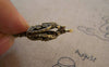 Accessories - 4 Pcs Of Antique Bronze Twisted Crown Key Charms 20x61mm A5288