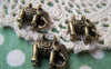 Accessories - 4 Pcs Of Antique Bronze Two Hole Elephant Pendants Charms 18x20mm A608