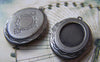 Accessories - 4 Pcs Of Antique Silver Brass Cross Oval Flat Photo Locket Charms 22x29mm A3026