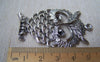 Accessories - 4 Pcs Of Antique Silver Filigree Owl Charms Pendant 37x53mm A1834