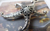 Accessories - 4 Pcs Of Antique Silver Filigree Starfish Pendants Charms 42x47mm A6736