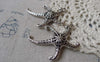 Accessories - 4 Pcs Of Antique Silver Filigree Starfish Pendants Charms 42x47mm A6736