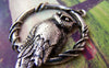 Accessories - 4 Pcs Of Antique Silver Round Owl Ring Charms Pendants 38x40mm A3051