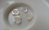 Accessories - 4 Pcs Of Natural Shell Engraved Flower Charms 10mm A6718